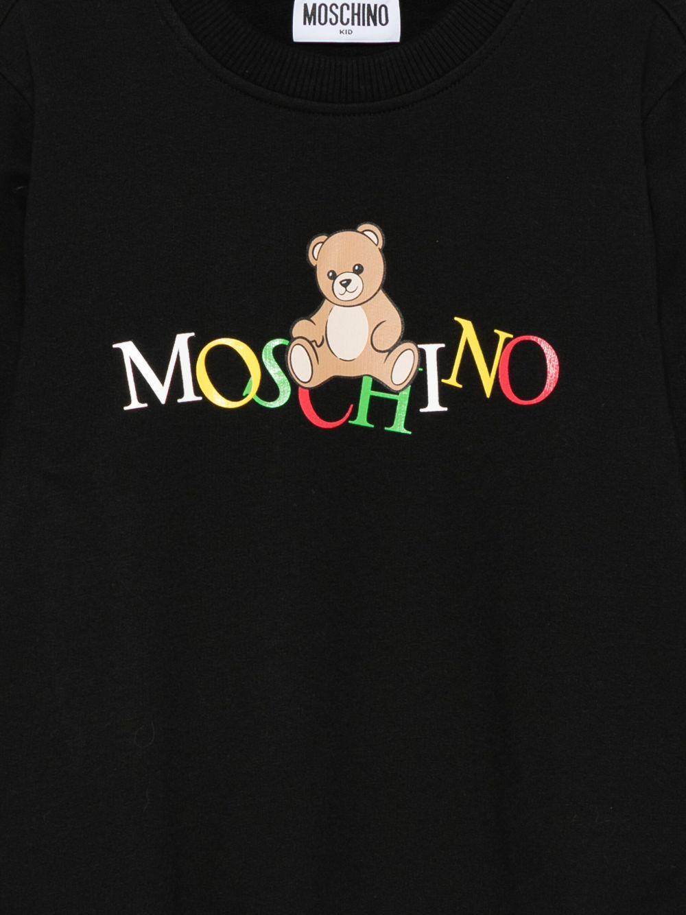 Felpa per bambino Moschino Kids nero con stampa grafica - Rubino Kids