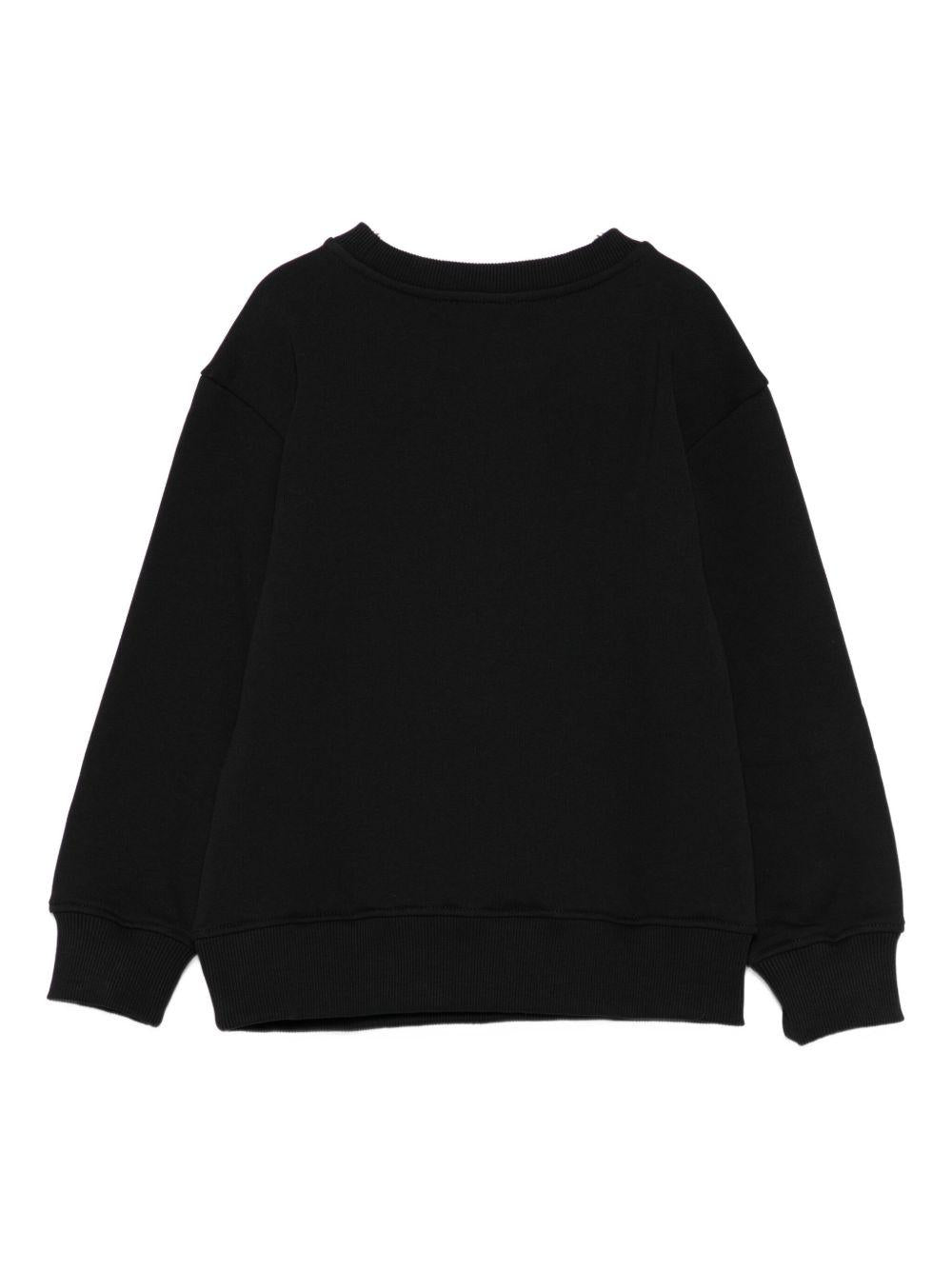 Felpa per bambino Moschino Kids nero con stampa grafica - Rubino Kids