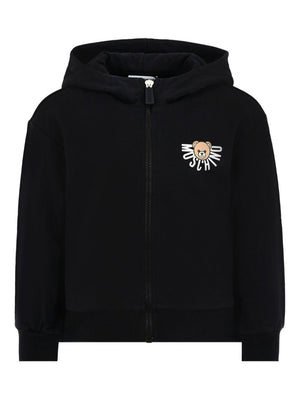 Moschino Kids black sweatshirt with Teddy Bear print