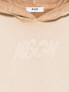 Felpa per bambino MSGM Kids beige con cappuccio - Rubino Kids