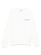Felpa per bambino MSGM Kids bianco con stampa logo sul davanti - Rubino Kids