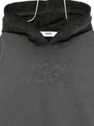 Felpa per bambino MSGM Kids grigia con cappuccio - Rubino Kids