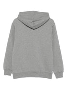 Felpa per bambino MSGM Kids grigio con cappuccio e logo - Rubino Kids