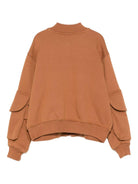 Felpa per bambino MSGM kids marrone con cerniera - Rubino Kids