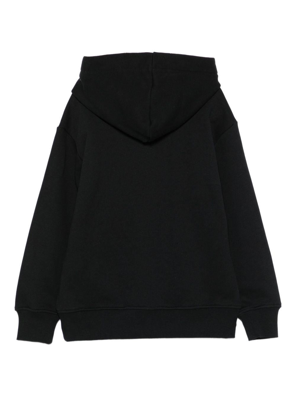 Felpa per bambino MSGM Kids nera con cappuccio - Rubino Kids