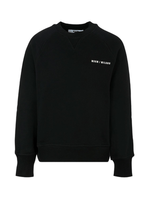 MSGM Kids black sweatshirt with logo print
