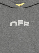 Felpa per bambino Off - White Kids grigio con cappuccio - Rubino Kids