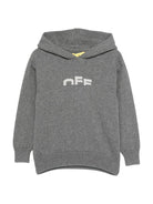 Felpa per bambino Off - White Kids grigio con cappuccio - Rubino Kids