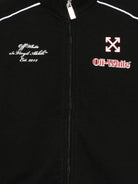 Felpa per bambino Off - White Kids nera con logo ricamato - Rubino Kids