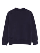 Felpa per bambino Palm Angels Kids blu con stampa con logo - Rubino Kids