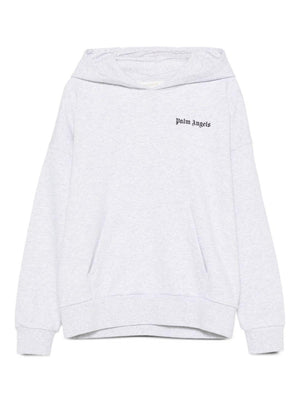 Palm Angels Kids grey hoodie with logo print