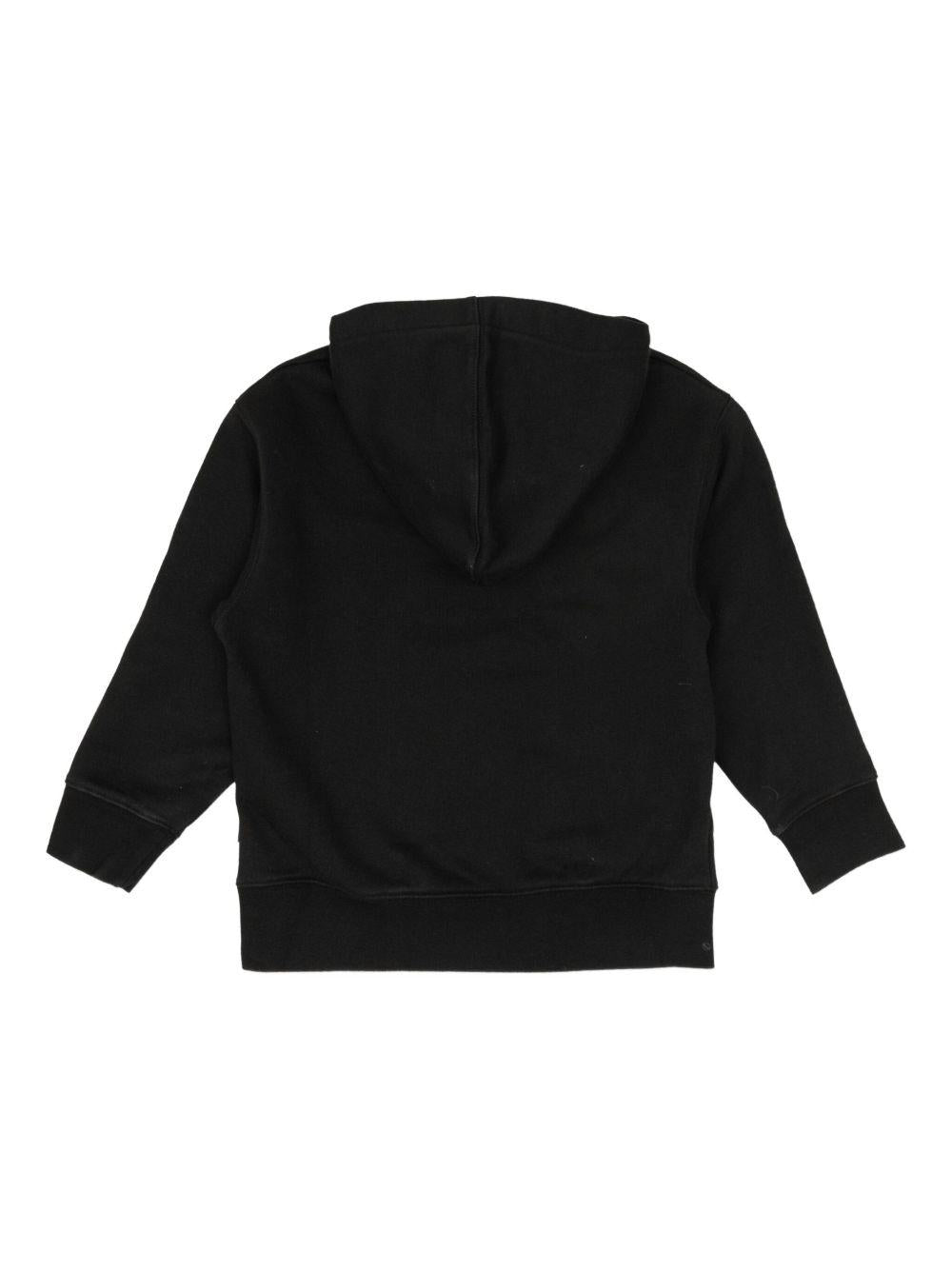 Felpa per bambino Palm Angels Kids nera con stampa del logo - Rubino Kids