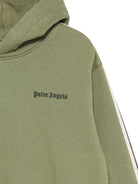 Felpa per bambino Palm Angels Kids verde con dettaglio logo - Rubino Kids