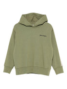 Felpa per bambino Palm Angels Kids verde con dettaglio logo - Rubino Kids