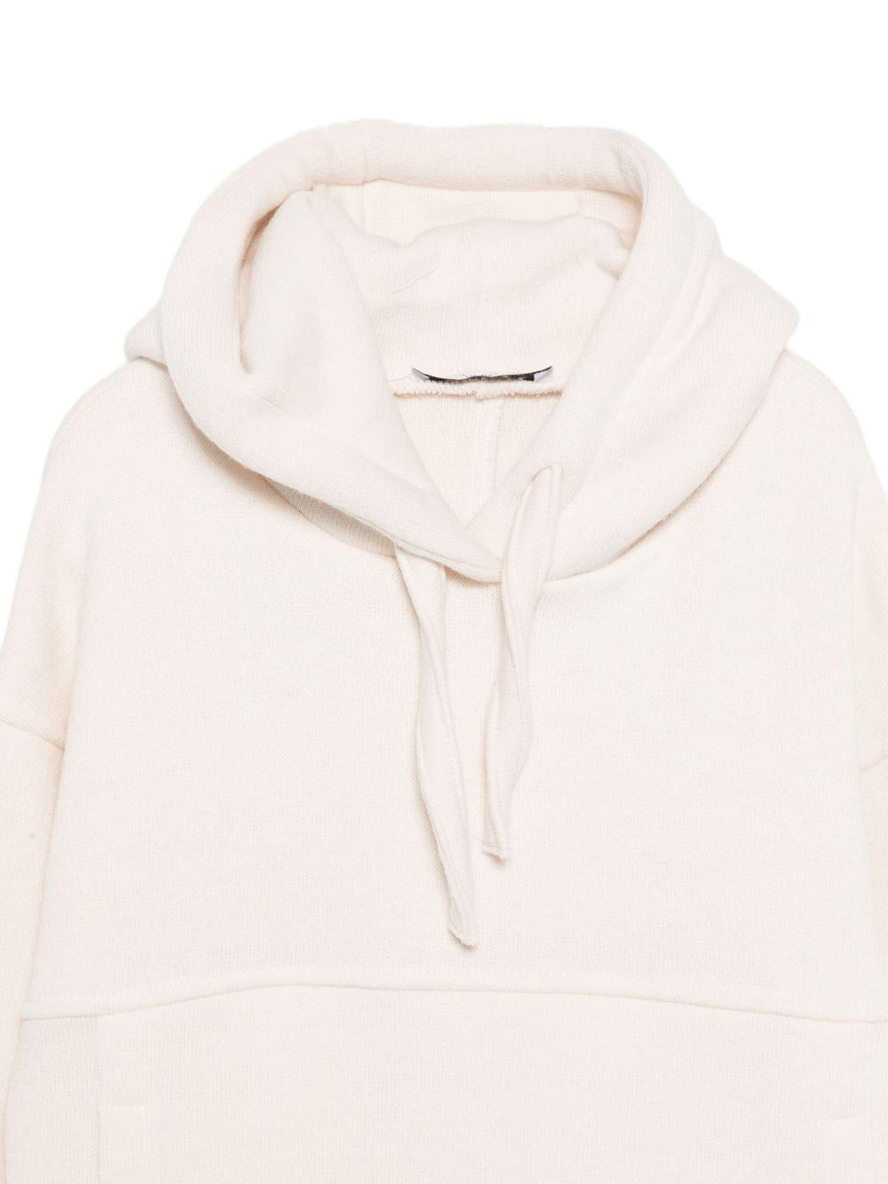 Felpa per bambino Paolo Pecora Kids bianco con cappuccio - Rubino Kids