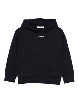 Felpa per bambino Paolo Pecora Kids blu con cappuccio e logo