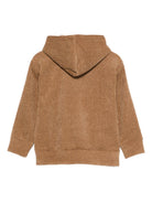 Felpa per bambino Paolo Pecora Kids marrone con zip e cappuccio - Rubino Kids