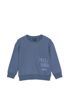 Felpa per bambino Paul & Shark Junior blu con stampa logo sul davanti - Rubino Kids