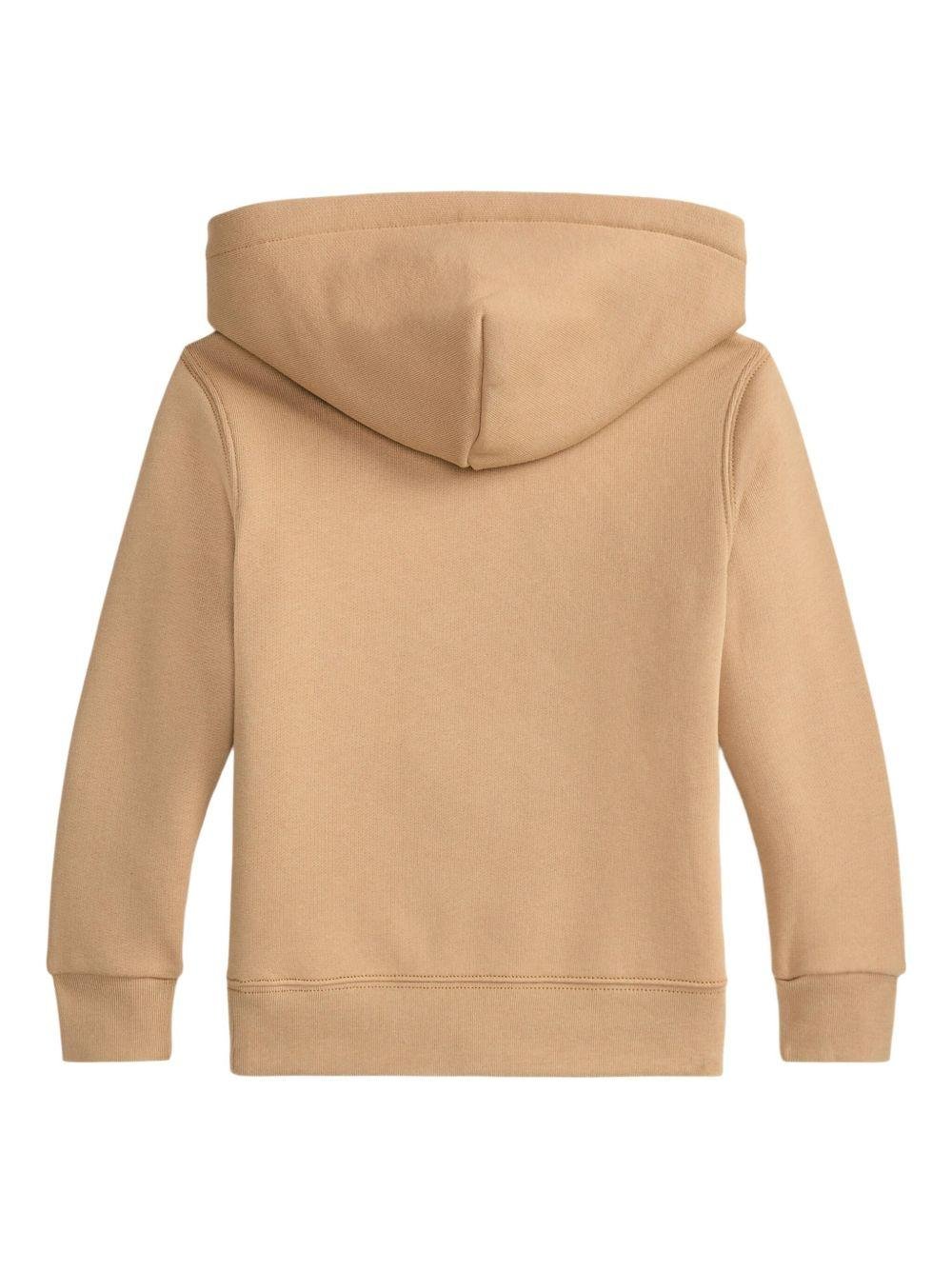 Felpa per bambino Polo Ralph Lauren Kids beige con cappuccio - Rubino Kids