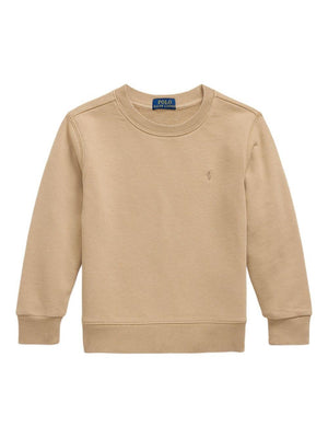 Felpa per bambino POLO RALPH LAUREN KIDS beige con ricamo Polo Pony