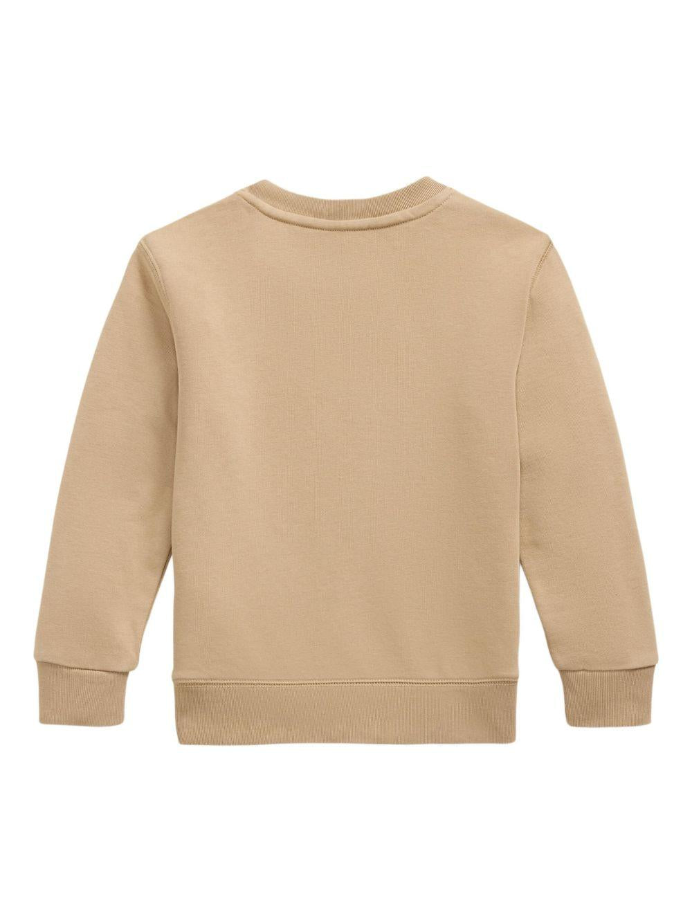 Felpa per bambino POLO RALPH LAUREN KIDS beige con ricamo Polo Pony - Rubino Kids