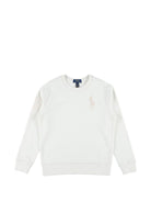 Felpa per bambino Polo Ralph Lauren Kids bianca con caratteristico motivo Polo Pony - Rubino Kids