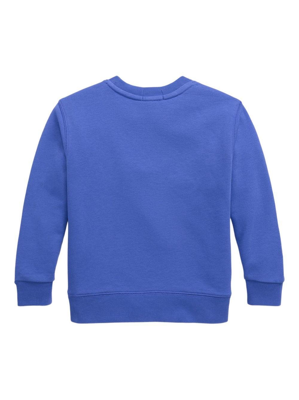 Felpa per bambino POLO RALPH LAUREN KIDS blu con ricamo Polo Pony - Rubino Kids