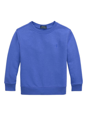Felpa per bambino POLO RALPH LAUREN KIDS blu con ricamo Polo Pony