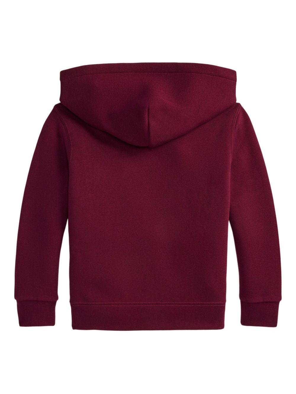 Felpa per bambino Polo Ralph Lauren Kids rosso con cappuccio - Rubino Kids