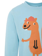 Felpa per bambino Stella McCartney Kids azzurro a maniche lunghe con stampa - Rubino Kids