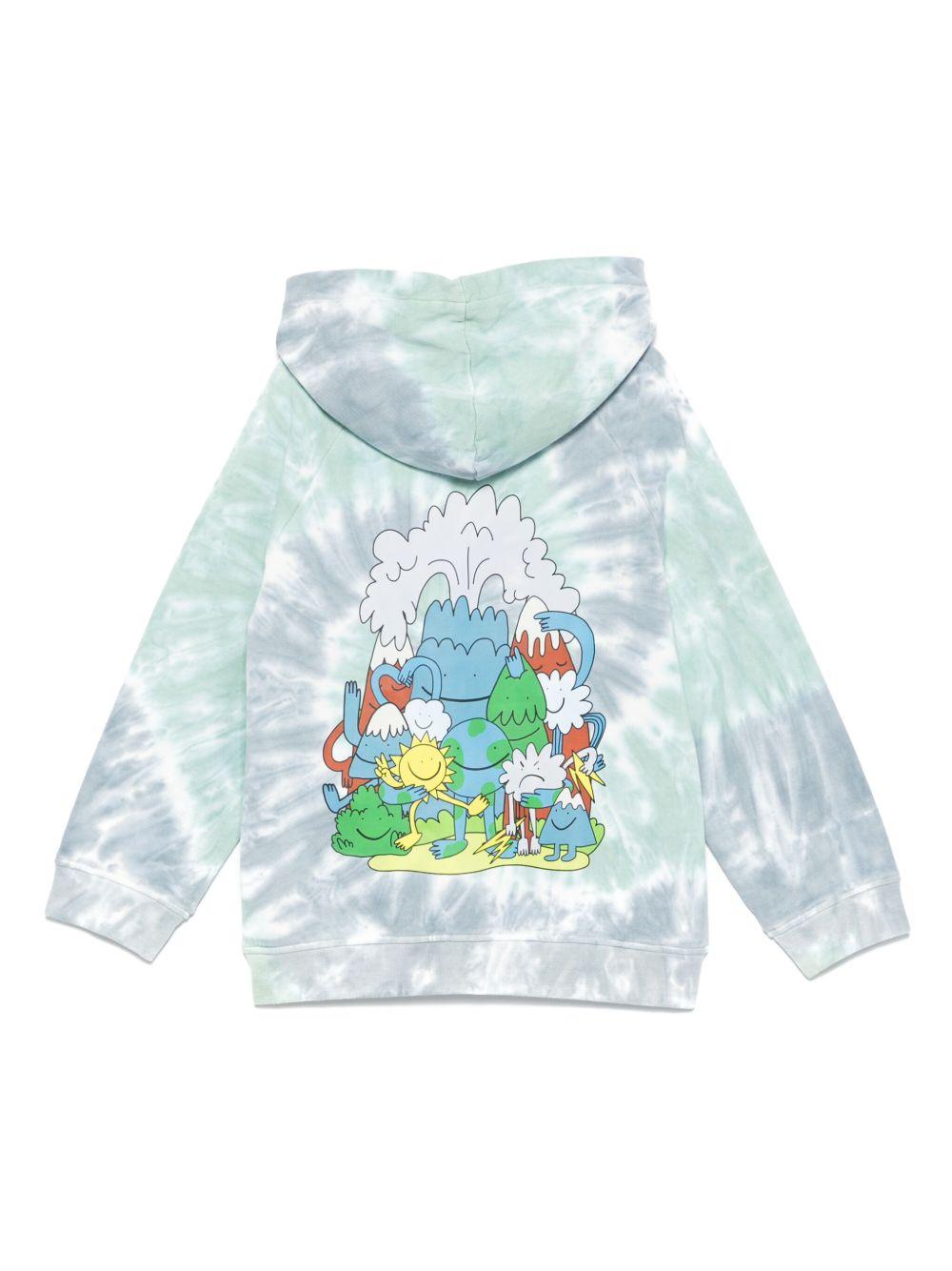 Felpa per bambino Stella McCartney Kids azzurro con stampa psichedelica - Rubino Kids