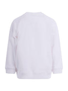 Felpa per bambino Stella McCartney Kids bianca con stampa pallina da tennis - Rubino Kids