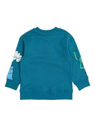 Felpa per bambino Stella McCartney Kids blu con stampa grafica cartoon - Rubino Kids