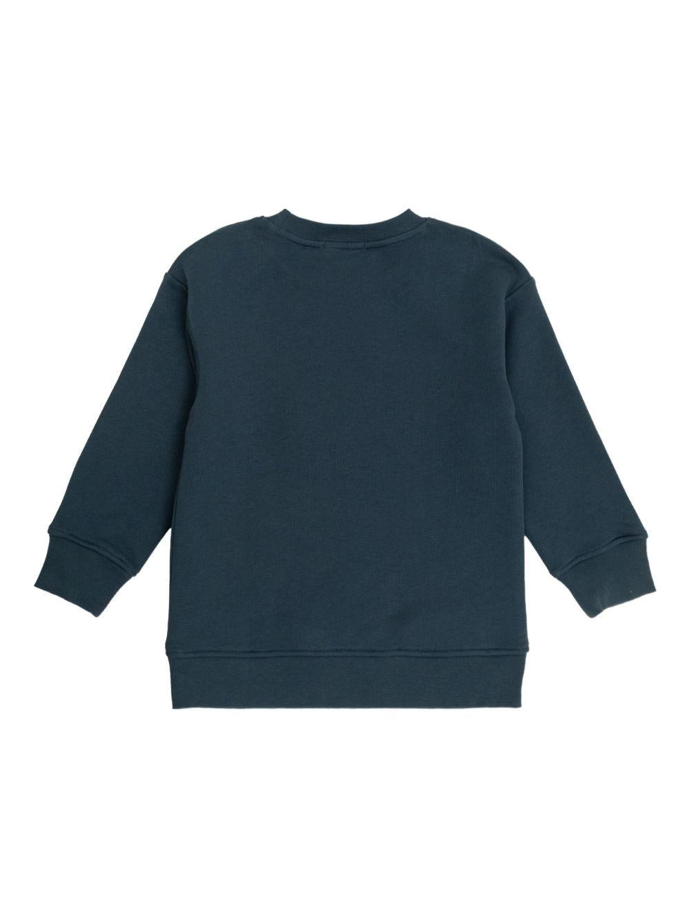 Felpa per bambino Stella McCartney Kids blu con stampa mostro - Rubino Kids