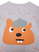 Felpa per bambino Stella McCartney Kids grigio con grafica stile cartoni animati - Rubino Kids