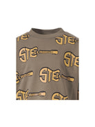 Felpa per bambino Stella McCartney Kids multicolore con stampa logo all - over - Rubino Kids