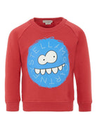 Felpa per bambino Stella McCartney Kids rosso con stampa mostro - Rubino Kids