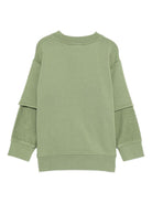 Felpa per bambino Stella McCartney Kids verde con design a strati - Rubino Kids