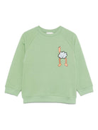 Felpa per bambino Stella McCartney Kids verde con stampa grafica - Rubino Kids