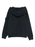 Felpa per bambino Stone Island Junior blu con patch bussola - Rubino Kids