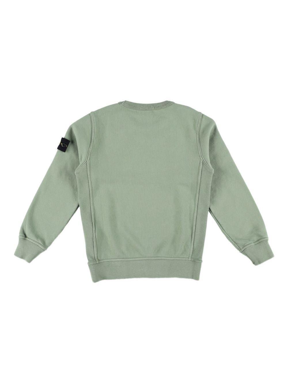 Stone Island Junior boys' light blue crewneck sweatshirt with
