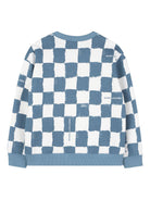 Felpa per bambino The Marc jacobs Kids azzurro con stampa a scacchi - Rubino Kids