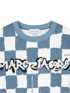 Felpa per bambino The Marc jacobs Kids azzurro con stampa a scacchi - Rubino Kids