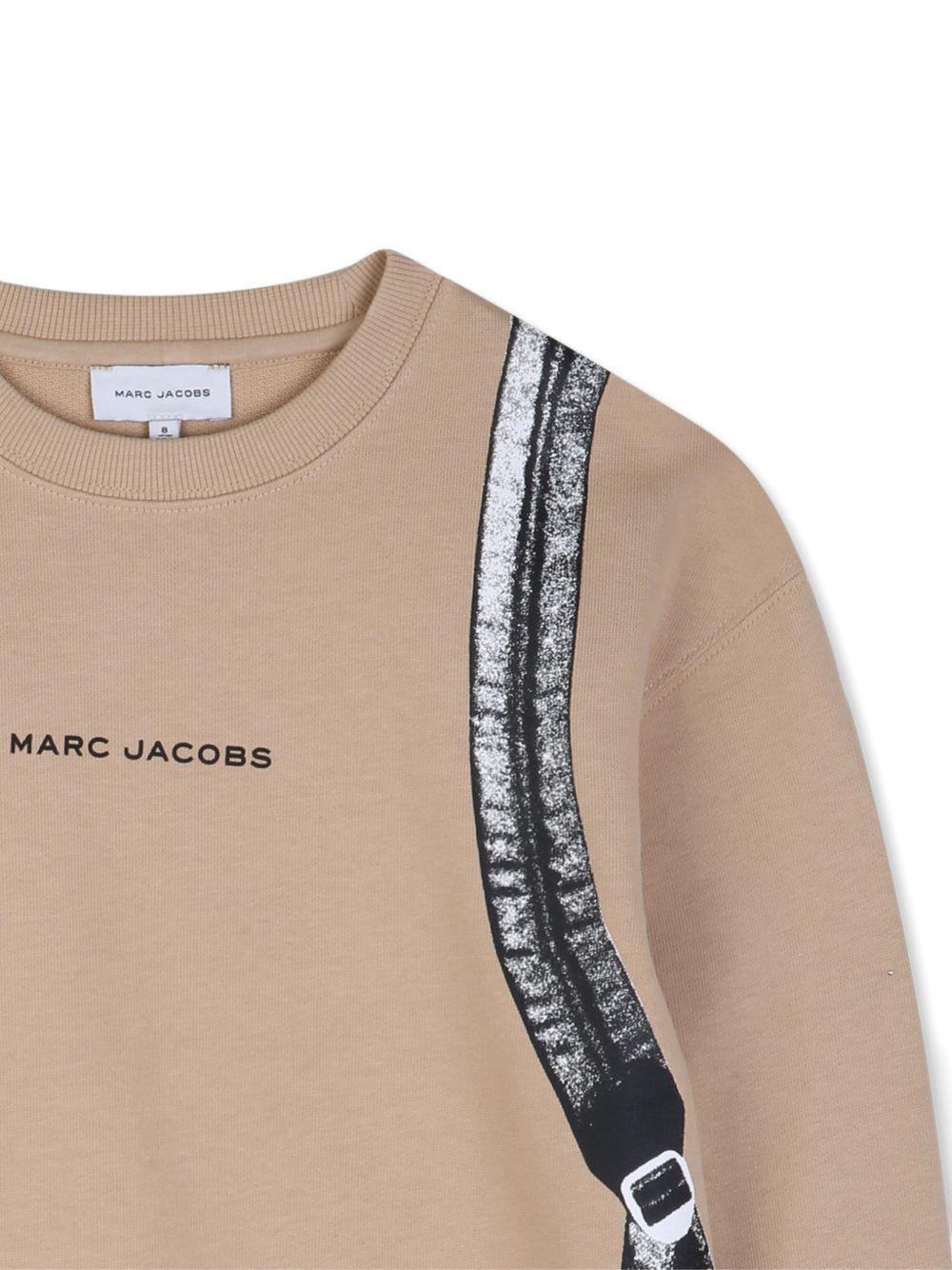 Felpa per bambino The Marc Jacobs Kids beige con stampa trompe - l'oeil - Rubino Kids