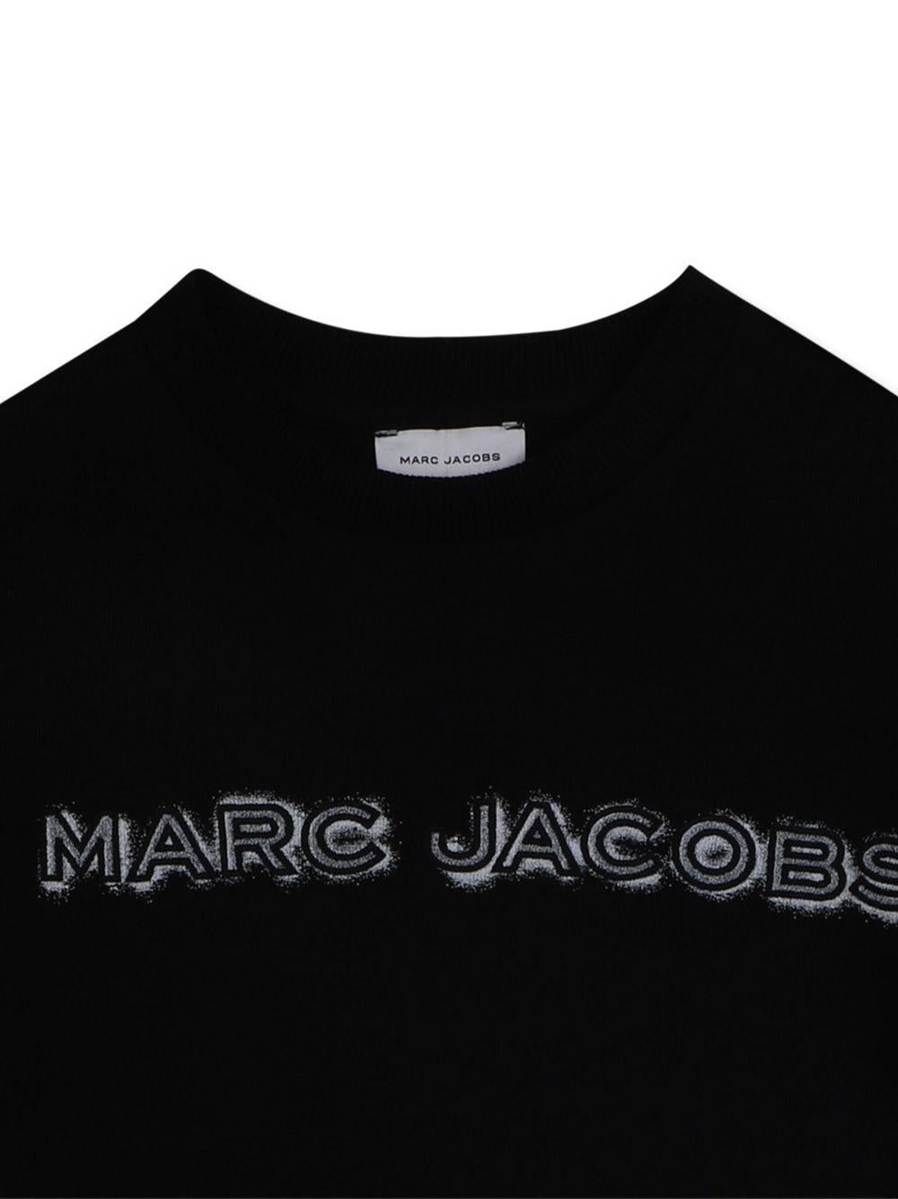 Felpa per bambino The Marc Jacobs Kids nero con stampa logo - Rubino Kids