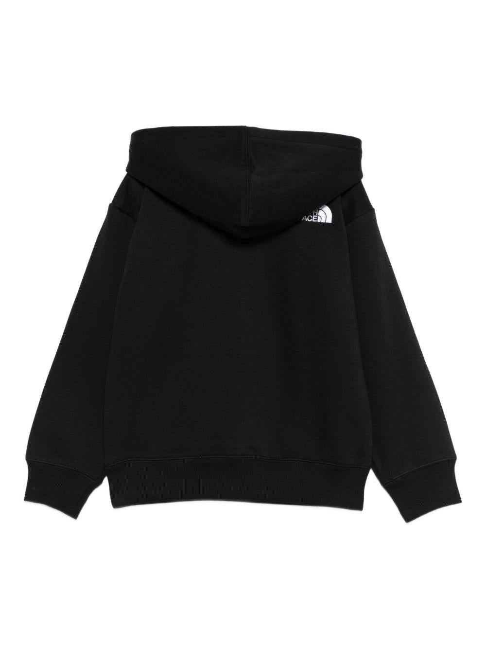 Felpa per bambino The North Face Kids nero con cappuccio con logo - Rubino Kids