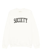 Felpa per donna The New Society bianco con stampa logo sul davanti - Rubino Kids