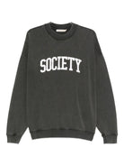 Felpa per donna The New Society grigia con stampa logo sul davanti - Rubino Kids