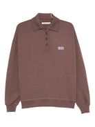 Felpa per donna The New Society marrone con colletto a polo - Rubino Kids