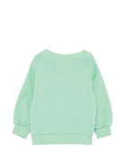 Felpa per neonata Bobo Choses verde con stampa grafica - Rubino Kids